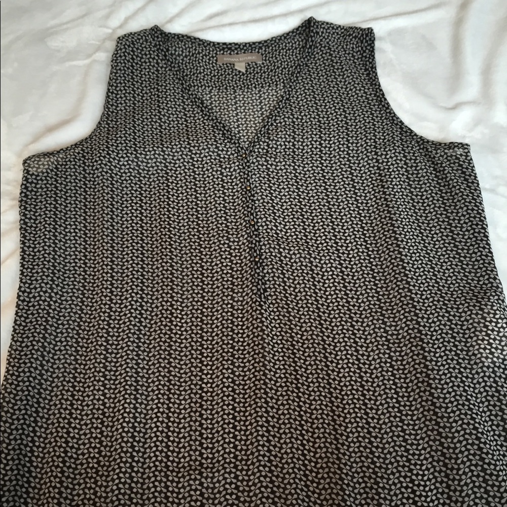 Navy Pattern Blouse - Picture 2 of 3
